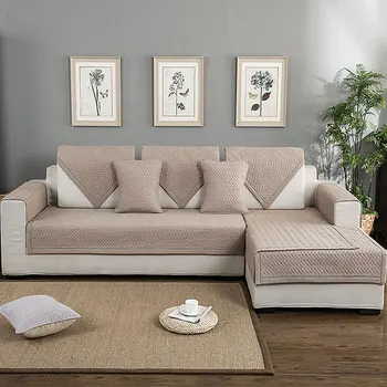 Коврики для дивана, хлопковый нескользящий чехол для дивана, многоразмерный чехол для дивана, нескользящий декоративный чехол для дивана для гостиной, простой дизайн, 1ШТ