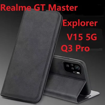 Кожаный Бумажник Для Realme 10 Pro GT Neo 5 Master Q3 GT3 V20 V23 10s 9i Чехол-Книжка С Магнитной Подставкой Для Карт