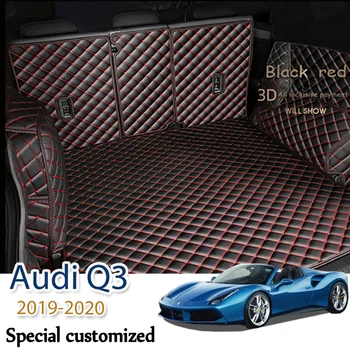 Кожаный коврик в багажник автомобиля для Audi Q3 2019-2020 Аксессуары для грузовых Лайнеров Внутренний Багажник