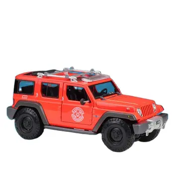 Концепт-кар Maisto Jeep Rescue в масштабе 1: 18, автомобильная версия, оранжево-красная имитация, литая под давлением модель внедорожника из сплава, игрушка