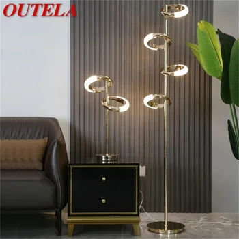 Креативный торшер OUTELA Nordic с современными светодиодными круглыми кольцами, декоративными для дома, гостиной, спальни