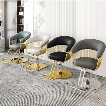 Легкое Роскошное модное Парикмахерское кресло, Парикмахерский салон, Специальное Подъемное Кресло для стрижки волос, Современная мебель для салона, Парикмахерское кресло