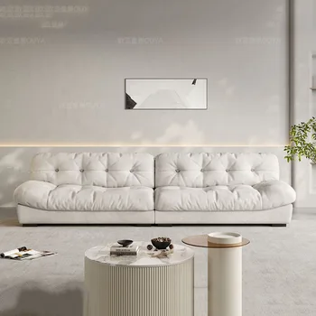Ленивый диван в итальянском стиле, Мягкая Удобная Деревянная ножка для взрослых, Белый диван L-образной формы, декор для гостиной, Канапе, Салон мебели для дома.