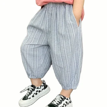 Летние брюки для мальчика, Мягкие хлопчатобумажные брюки, новейшие брюки для мальчиков, детская одежда в повседневном стиле