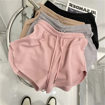 Летние женские спортивные повседневные шорты с эластичной резинкой на талии, свободные облегающие штаны в стиле ретро A Hot Pants