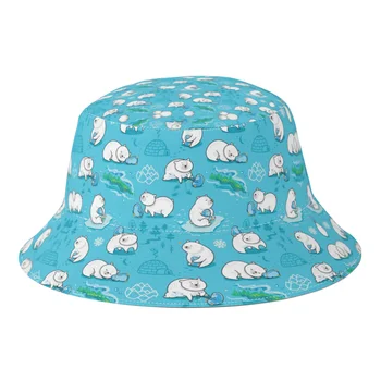 Летние унисекс шляпы-ведра в стиле хип-хоп, женская и мужская одежда Polar Friendship, рыболовные шляпы с животными, осенняя уличная одежда, Панама, солнцезащитная кепка для боба