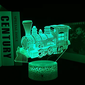 Локомотив со светодиодным ночником для детской спальни, уникальный подарок на день рождения для детской комнаты, настольная лампа