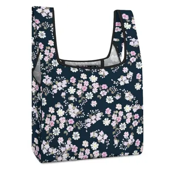 Маленькая сумка для покупок, тотализатор с цветным принтом на заказ, большая хозяйственная сумка, ремни для сумок через плечо, складная сумка для хранения