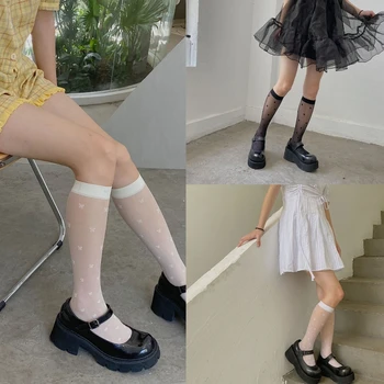 Милые женские носки с кружевным бантом в стиле Японской девы, милые носки для косплея, Униформа Harajuku, Носки 37JB
