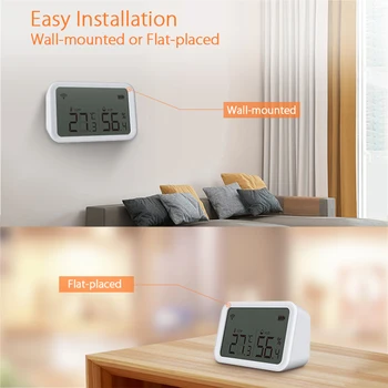 Мини-термометр Гигрометр ЖК-цифровой датчик температуры Электронное измерение влажности, Экранный дисплей погоды и качества воздуха