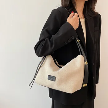 Модная женская сумка через плечо, женская холщовая сумка большой емкости, повседневная простая дизайнерская сумка-мессенджер Для женщин