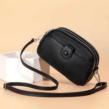 Модная мамина сумка из натуральной кожи для мобильного телефона, новая мини-сумка через плечо, женская высококачественная сумка через плечо