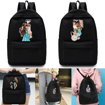 Модный рюкзак, детские холщовые школьные сумки через плечо, Сумка для ноутбука большой емкости, Женские Детские школьные рюкзаки