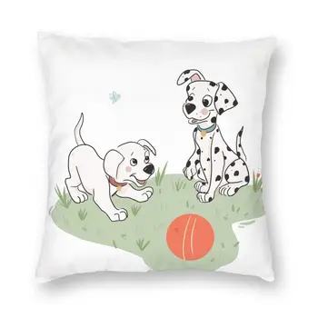 Модный чехол для подушки с изображением далматинской собаки Play Time Square, домашний декор, 3D двусторонний чехол для подушки с принтом щенка для дивана