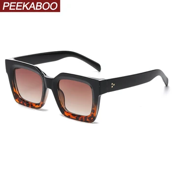 Мужские солнцезащитные очки Peekaboo uv400, хит продаж, квадратные солнцезащитные очки для женщин, летние аксессуары для путешествий 2023, унисекс, коричневый, оранжевый