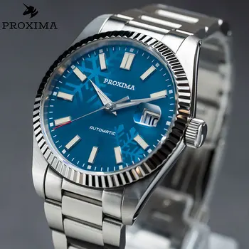 Мужские часы для дайвинга PROXIMA 39 мм, роскошные сапфировые часы с автоматической датой, спортивные 20 бар, водонепроницаемые Механические часы с автоматическим управлением