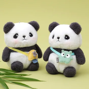 Мультяшная милая панда Плюшевая кукла Брелок Подвеска Креативные панды Плюшевые игрушки Рюкзак Шарм Модный детский подарок на день рождения