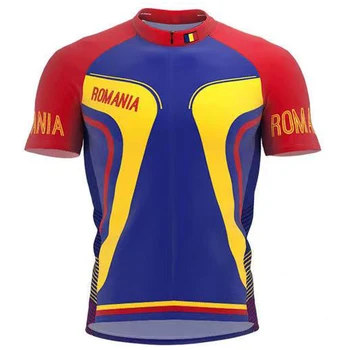 НОВЫЕ мужские велосипедные майки с национальным флагом Румынии, Униформа с коротким рукавом, велосипедная одежда Ropa Ciclismo Maillot
