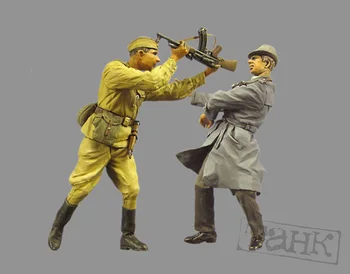 Набор фигурок из смолы в масштабе 1/35, советский солдат и повстанец Второй мировой войны