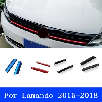 Наклейка на рамку Решетки радиатора переднего бампера Fusion для Volkswagen VW Lamando 2015 2016 2017 2018 автомобильные аксессуары