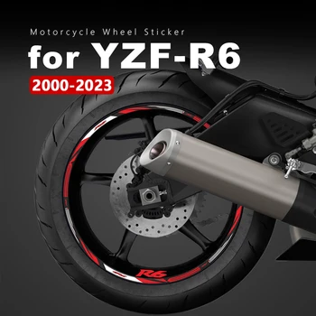 Наклейки на Колеса мотоцикла YZF R6 2008 Водонепроницаемая Наклейка на Обод для Yamaha YZF R6 1999 2000 2001 2002 2003 2004 2005 2006 2007 Полоса