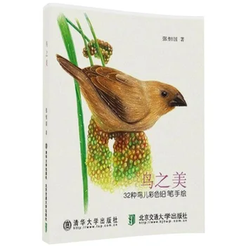 Нарисуйте красивых птиц цветным карандашом Пошаговое руководство Художественная книга для начинающих Китайская версия 32 вида птиц