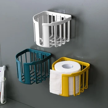 Настенный держатель для рулонной бумаги, Клейкая Подвесная корзина для салфеток, Дренажный стеллаж для хранения в туалете, ванной комнате MUMR999