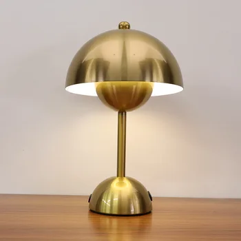 Настольная лампа Mushroom Bud, перезаряжаемая сенсорная настольная лампа Nordic Home, прикроватная тумбочка для кабинета, декоративная настольная лампа