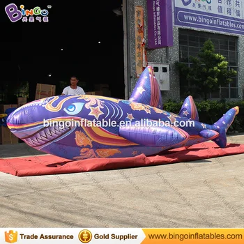Необычный дизайн, надувная акула длиной 4-7 метров для украшения / красочные надувные игрушки с воздушными шарами-акулами