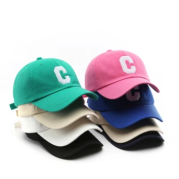 Новая бейсболка унисекс с вышитой буквой C в стиле ретро для женщин, однотонные шляпы в стиле хип-хоп, мужские регулируемые летние солнцезащитные шляпы для дальнобойщиков