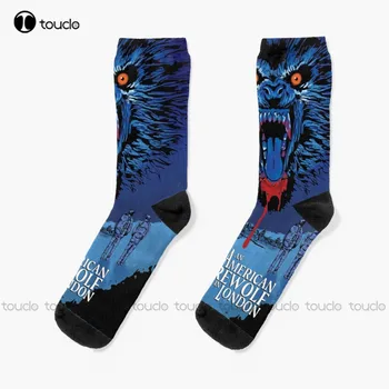 Новые Носки An American Werewolf In London, забавные носки для женщин, Персонализированные носки для взрослых унисекс на заказ, популярные подарки