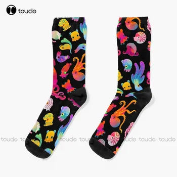 Новые носки для подводного плавания с головоногими моллюсками, носки-тапочки, Женские персонализированные носки для взрослых унисекс на заказ, популярные подарки