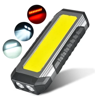 Новый перезаряжаемый USB COB рабочий светильник светодиодный фонарик Power Bank 18650 портативная походная лампа с магнитом Водонепроницаемый фонарь