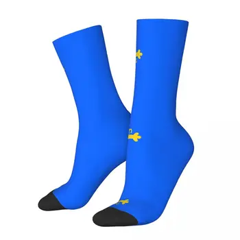 Носки с флагом Астурии контрастного цвета, компрессионные носки С графическим рисунком, крутые флаги автономных сообществ Испании, чулки