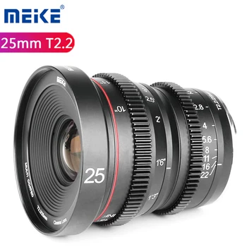 Объектив Meike 25mm T2.2 Широкоугольный Объектив Камеры С диафрагмой Ручная Фокусировка Для Объектива Камеры E-mount XF-mount M43 Lennings