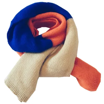Осенне-зимний детский шарф для мальчиков и девочек, двусторонняя шаль для девочек с имитацией кашемировой шерсти в тон, шаль для девочек