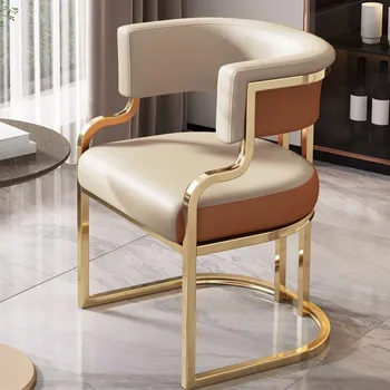 Офисные Обеденные стулья Accent для гостиной в Скандинавском стиле, Металлические Обеденные стулья на открытом воздухе, Дизайнерские Роскошные Аксессуары для современной мебели Cocina