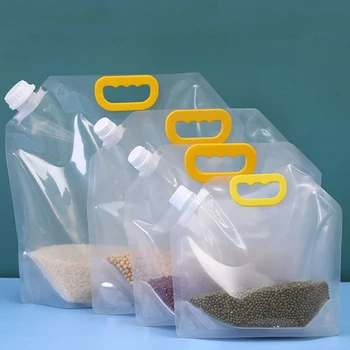Пакет для упаковки зерна, защищенный от влаги и насекомых, Герметичный пакет для зерновых, Утолщенный Портативный Контейнер для пищевых продуктов, риса и фасоли, мешок для насадок