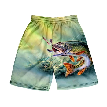 Пляжные шорты, мужская и женская одежда, повседневные шорты с цифровой 3D печатью, модные брюки-пара 17