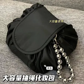 Повседневная косметичка на шнурке в стиле ретро, Kawaii, переносная сумка для хранения на шнурке большой емкости, сумки для хранения карандашей для макияжа