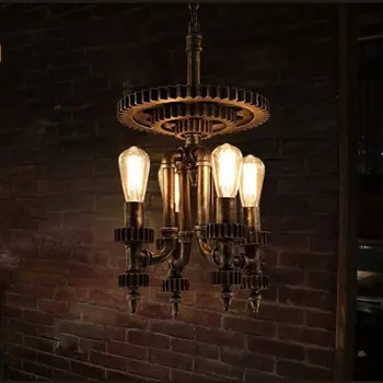 Подвесная лампа из железа в винтажном индустриальном стиле, Персонализированный Ресторан, Кофейня, Барный столик, Креативное Снаряжение, Подвесные светильники, Бюстгальтер
