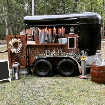 Полностью оборудованный бар на колесах Тележка с мороженым Пицца Фаст Тако Кофейня Фургон с полностью оборудованной кухней