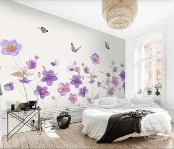 Пользовательские фотообои с растениями, цветами и бабочками, 3D креативные художественные фрески, обои для гостиной, ресторан, кафе, фон