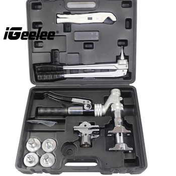 Популярный гидравлический пресс iGeelee серии Pex IG-1632AZ 16-32 мм, используемый в системах REHAU с инструментами для прессования и расширения pex