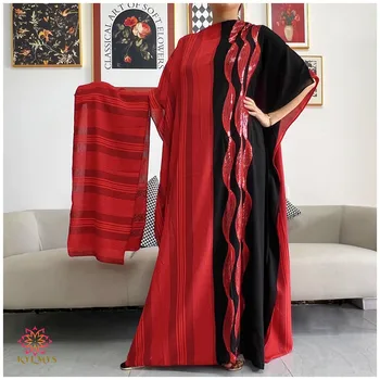 Последнее поступление 2023 года, повседневная и удобная Африканская женская Черная мантия, расшитое блестками мусульманское платье, Дубайское платье, пуловер LP-09
