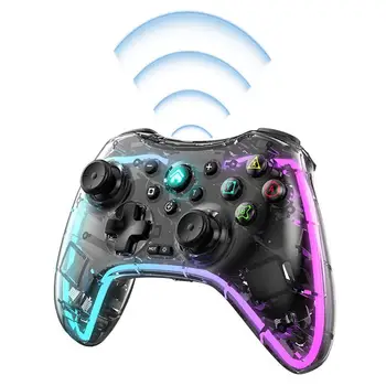 Прозрачный Красочный Беспроводной Игровой контроллер для PS4/Switch/PS3/ Android/PC/IOS, Джойстик, Геймпад для Сенсорной кнопки консоли PS4
