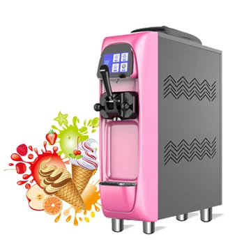 Производительность 18 л / ч, Розовый сенсорный экран, шоколадная машина для мягкого мороженого, Коммерческие Автоматические машины для приготовления мороженого