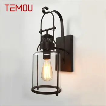 Промышленный ретро-настенный светильник TEMOU, Классический светодиодный Светильник оригинального дизайна, Светильник для спальни в лофте