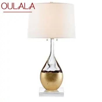 Простая настольная лампа OULALA, современный креативный светодиодный светильник для украшения дома, гостиной, спальни