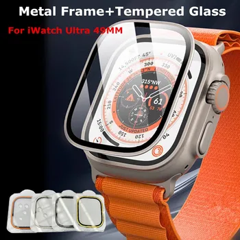 Рамка из титанового сплава, стекло корпуса Apple Watch Ultra 49 мм, защитная пленка для экрана Apple iWatch Ultra Temperated Glass